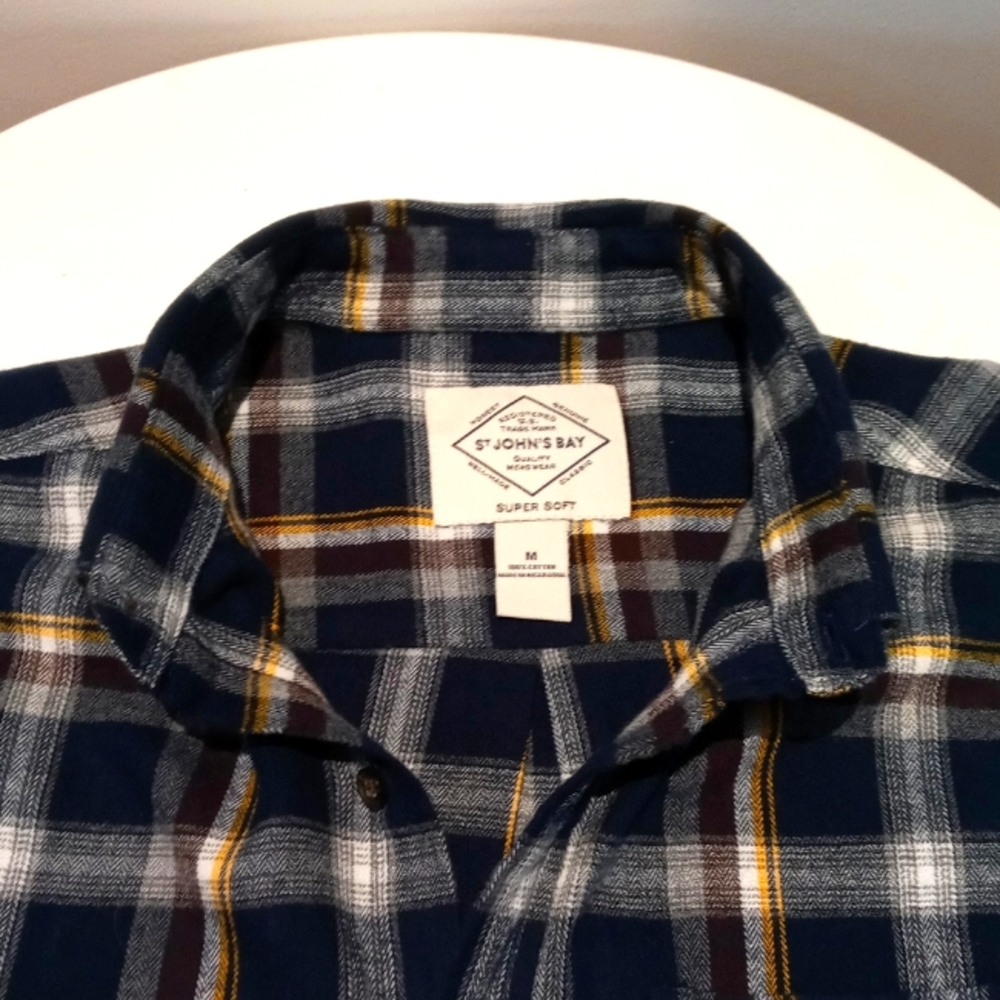 Vintage ST. JOHN'S BAY Flannel Shirt - Picture 2 of 11